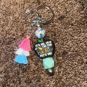 Silicone Focal Bead Keychain